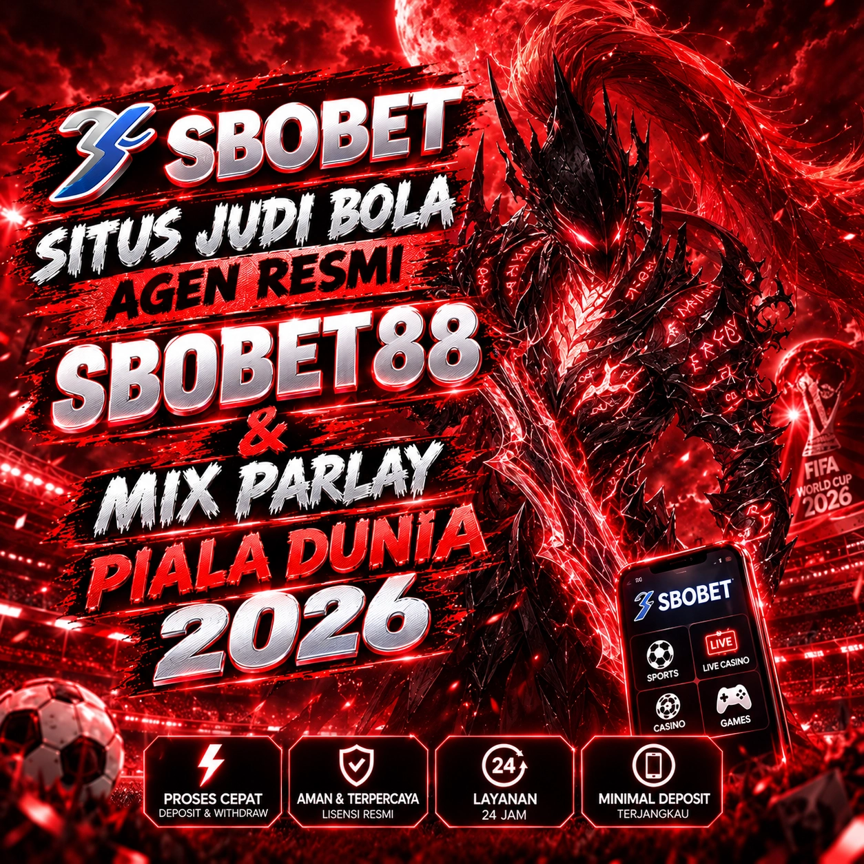 SBOBET 🏆 Situs Judi Bola Agen Resmi SBOBET88 & Mix Parlay Piala Dunia 2026